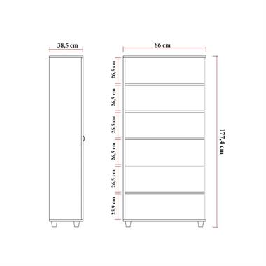 1012 Ceviz Panjurlu Çok Amaçlı Dolap