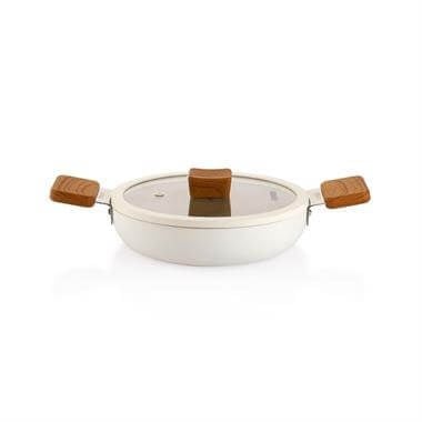 Schafer 1S0848-21005-KRM02 Ceramoni Seramik Kapaklı Sahan 22 Cm-Krem