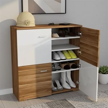 Cordoba-Beyaz 4 Kapaklı Ayakkabılık (104X98X35) (A54)