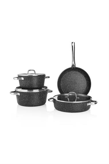 Schafer 1S4648 Dark Millard Y.Y.Tencere Seti 7 Parça Siyah
