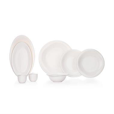 Schafer 1S6487-01001-PLT01 Superfine Bone Elixir Yemek Takımı 56 Parça-Platin