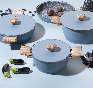 Schafer 1S7021-20003-MAV01 Toscana Döküm Tencere Seti 7 Parça-Mavi