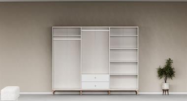 Polo 6 Kapılı Başlıklı Yatak Odası Takımı (Karyolasız)