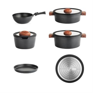 Schafer 1S4661-20003-SIY01 Matrix Döküm Tencere Seti 8 Parça-Siyah
