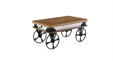 Tekerlekli Ada Sehpa Amalfi Ceviz/Beyaz  TA-9523 