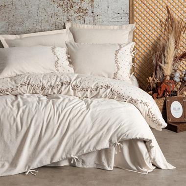 Cotton Box Keten Çift Kişilik Nevresim Takımı Pelias