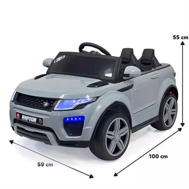 Akar Raptor Basıc Gri 96-353 4x2 Kumandalı Akülü Araba