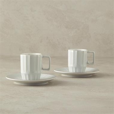 Englısh Home Angely Kahve Fincan Takımı 80 ml Beyaz 2kişilik