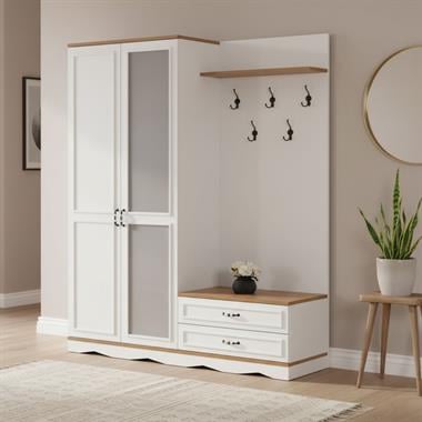 Beyza Portmanto Aynalı Çekmeceli