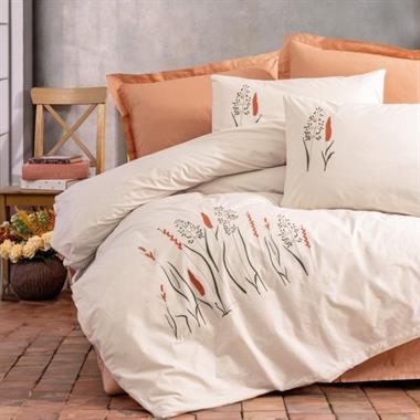 Cotton Box Nevresim Takımı Cb Brode Ranforce Maıa Karamel Çift Kişilik