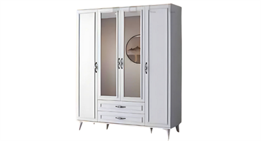 Sedef 4 Kapılı Gardırop Beyaz