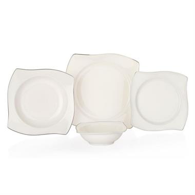 Schafer 1S0446-01001-PLT01 Bety Yemek Takımı 48 Parça-Platin