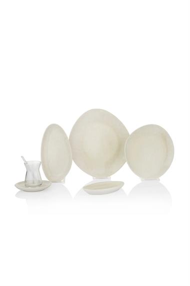 Schafer 1S2034 Felis Kahvaltı Takımı 32 Parça Krem Desenli