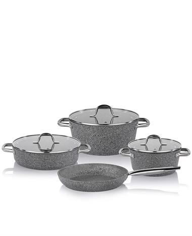 Schafer 1S4648-22005-GRI01 Millard Y.Y.Tencere Seti - İnd-7 Parça-Gri