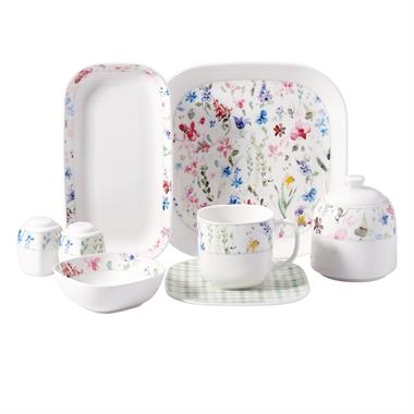 Korkmaz A8690 Kappa Coll. 28 Parça Kare Kahvaltı Takımı