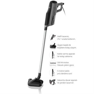 Arzum AR4111-17 Gırgır Neo 2 Si 1 Arada Cyclonıc Dikey Süpürge-Gri