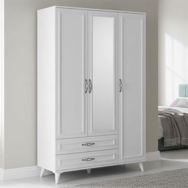 Sedef 3 Kapılı Gardırop Beyaz