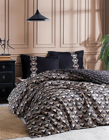 ÖZDİLEK RF SIYAH OURO ÇİFT KİŞİLİK NEVRESİM TAKIMI