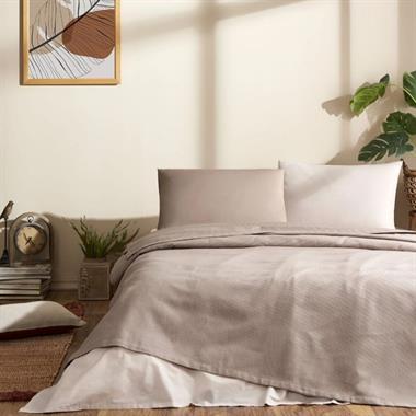 Özdilek Colourist K.Bej-Vanilya Çift Kişilik Pike Takımı