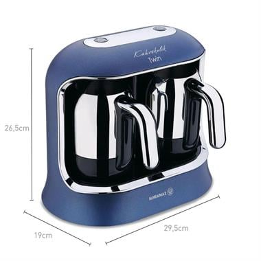 Korkmaz A861-03 Kahvekolik Twin Kahve Makinesi Azura/Krom