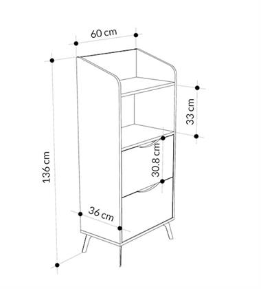Gorki Çok Amaçlı Dolap Beyaz M.DO.23972.3 