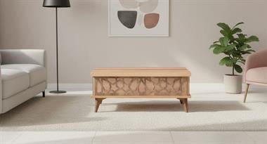 AC-9504 Ada Çekmeceli Sihirli Sehpa Ceviz/Ceviz