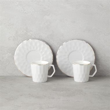 Englısh Home Hestia Kahve Fincan Takımı 80 ml Gri 2 Kişilik