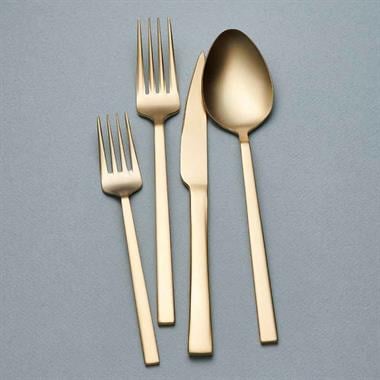 Korkmaz A2487 Lora Satin Gold 24 Parça Günlük Çatal Bıçak Takımı