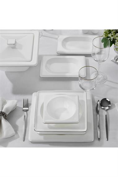 Schafer 1S0437 Blanc Bone Yemek Takımı 60 Parça Gümüş