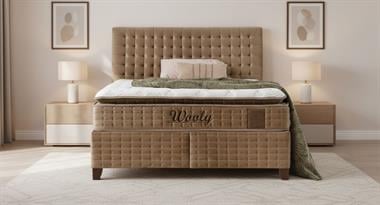 Wooly 120lik Baza , Başlık , Yatak Set (Kahve)