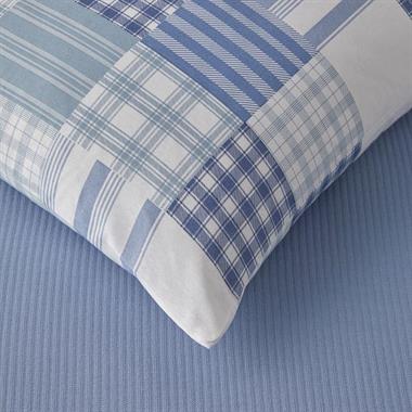 Englısh Home Modern Plaids Pike Takımı ,Mavi 200x220 cm