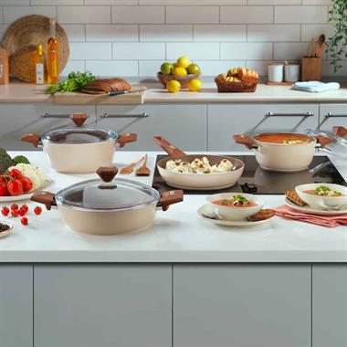 Schafer 1S3516-21003-KRM01 Jasmine Seramik Tencere Seti 7 Parça-Krem