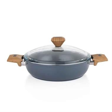 Schafer 1S2037-21001-SIY04 Fiesta Seramik Basık Tencere 26 Cm-Siyah