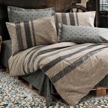 Cotton Box Toprak Çift Kişilik Nevresim Takımı Arlo Kahve