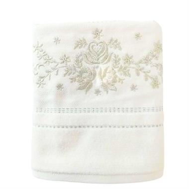 ÖZDİLEK SEDA BEYAZ HAVLU (50x90) NAKIŞLI