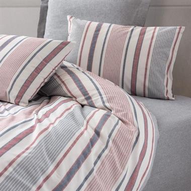 COTTON BOX Natureforce İpliği Boyalı Çift Kişilik Nevresim Takımı Duo Mavi