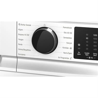 Profilo CGK252Z0TR Beyaz 10 kg 1200 Devir A Enerji Buhar destekli Leke Uzmanı Çamaşır Makinesi