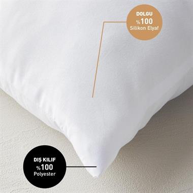 Englısh Home Classic Beyaz Mikrofiber Yastık 50x70 cm