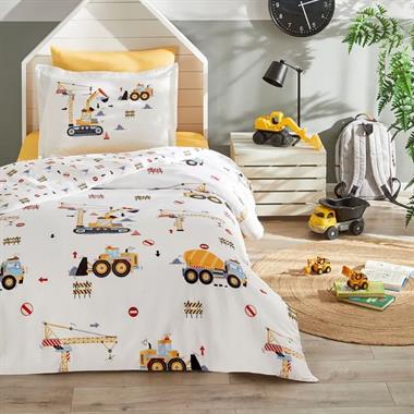 Özdilek Builder Tek Kişilik Lastikli Çarşaf Nevresim Takımı