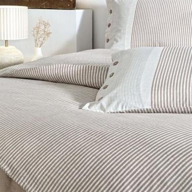 Özdilek Çift Kişilik Ranforce Nevresim Takımı Natural Line Bej