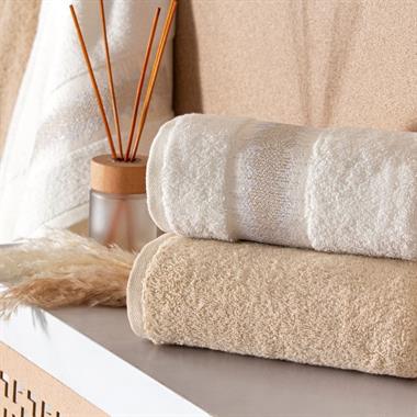 Taç Nova Pure Cotton Pamuk Hamam Seti Ekru Kum