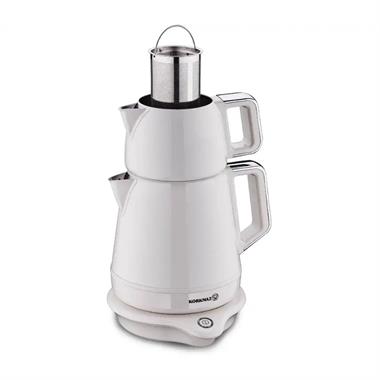 Korkmaz A332-05 Demiks Elektrikli Çaydanlık Vanilya/Krom