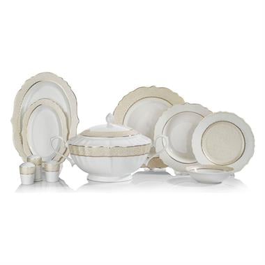 Schafer Selina 60 Parça Altın 01 Yemek Takımı