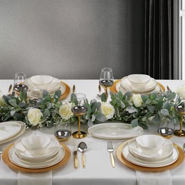 Schafer 1S4211-01001-GLD03 Luna Yemek Takımı 56 Parça-Gold03