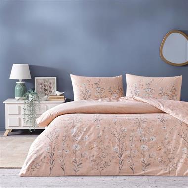 Taç Fiona Ranforce Çift Kişilik Nevresim Takımı Gül Kurusu