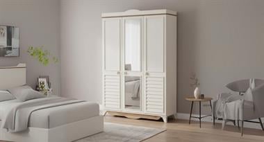 DM133 Irmak 3 Kapılı Aynalı Panjurlu Gardırop