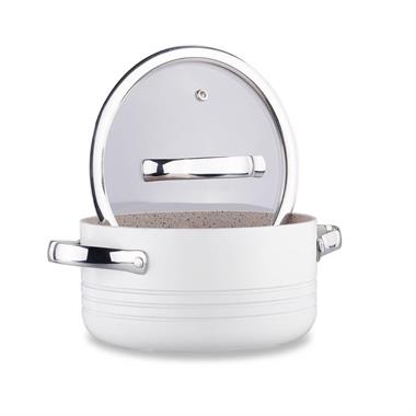 Korkmaz A2619-2 Linea 7 Parça Seramik Tencere Seti Vanilya