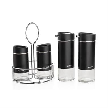 Schafer 1S6475-30041-SIY01 Silver Touch Yağlık+Sirkelik Seti-5 Parça-Siyah