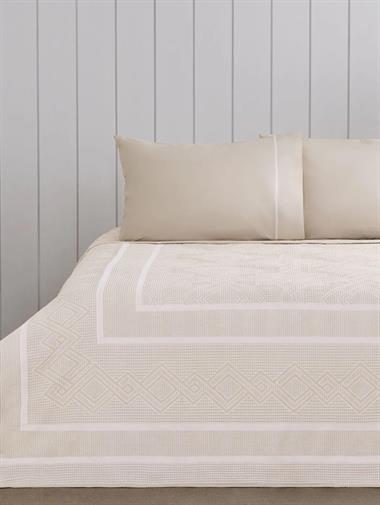 TAÇ ANETTE JAKAR BEJ TEK KİŞİLİK PİKE TAKIMI 