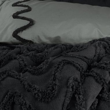 Cotton Box Limi Çift Kişilik Yatak Örtülü Nevresim Takımı Viggo Siyah